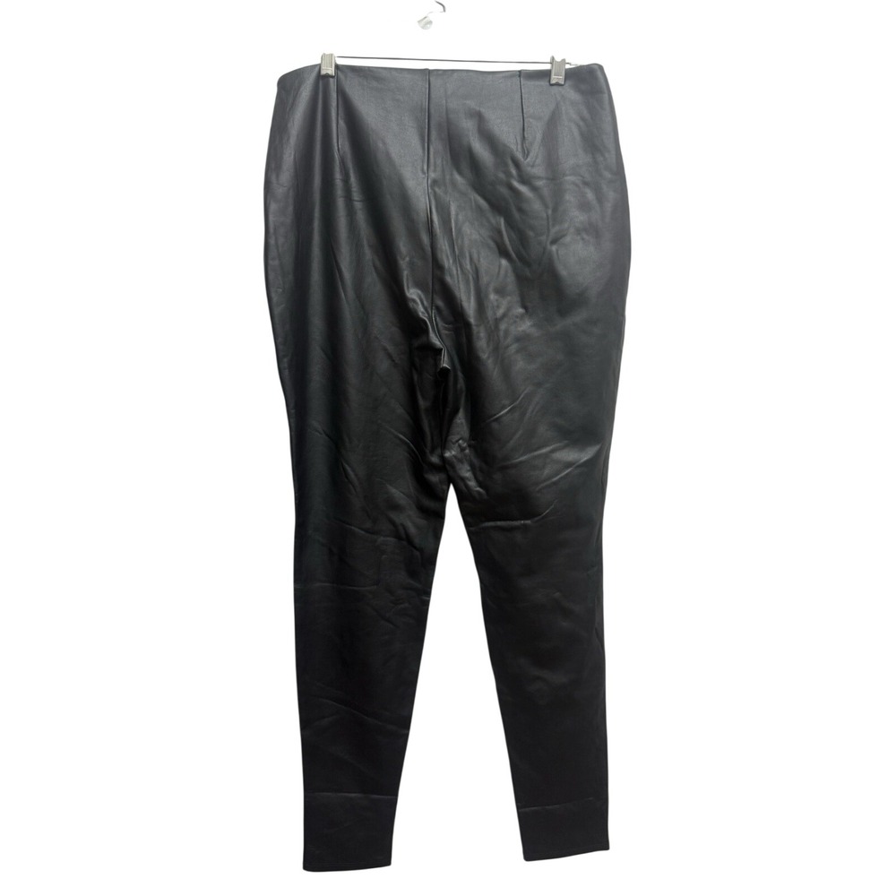 HALOGEN Nordstrom Sz 1X Faux Leather Black Leggings Trousers Pants Party Glam - Picture 6 of 11